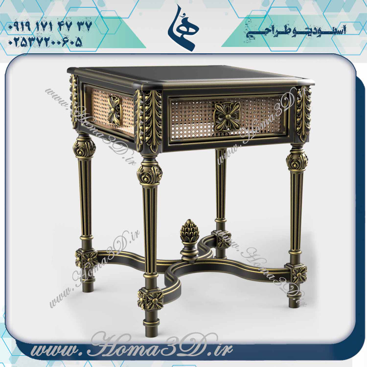 خرید و قیمت فایل طراحی میز عسلی منبتی مدل حصیری