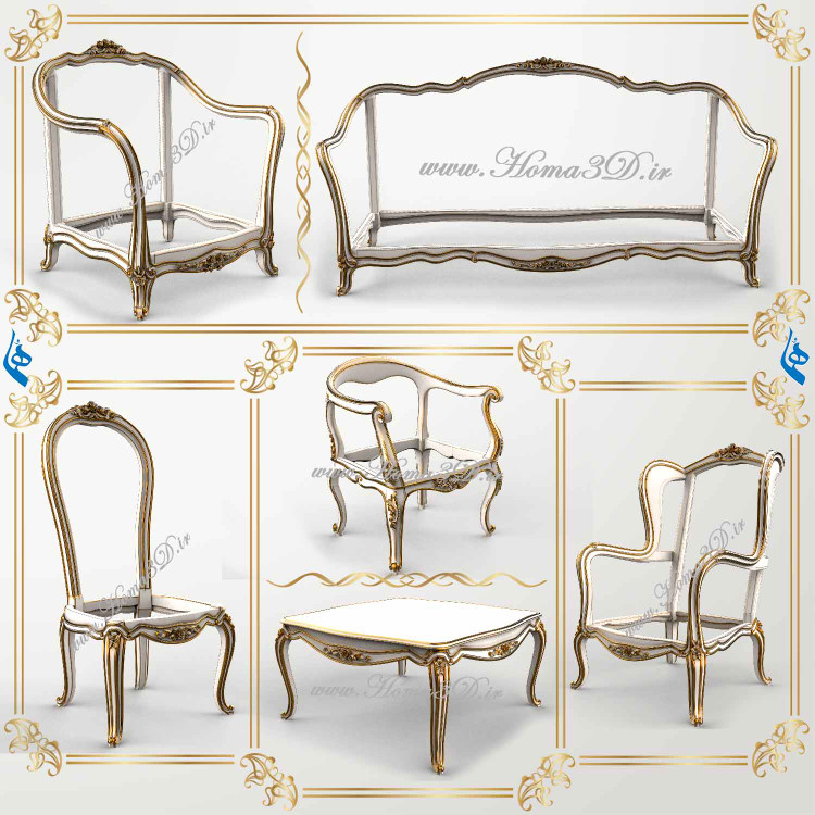 بهترین قالب مبلمان، میز و صندلی و کاناپه برای طراحی داخلی مدرن و کلاسیک