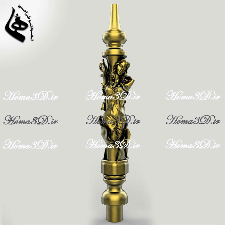 تنه قلیان چوبی با طراحی رخ و مجسمه , تنه قلیان چوبی طرح چهره,تنه قلیون مجسمهای cnc