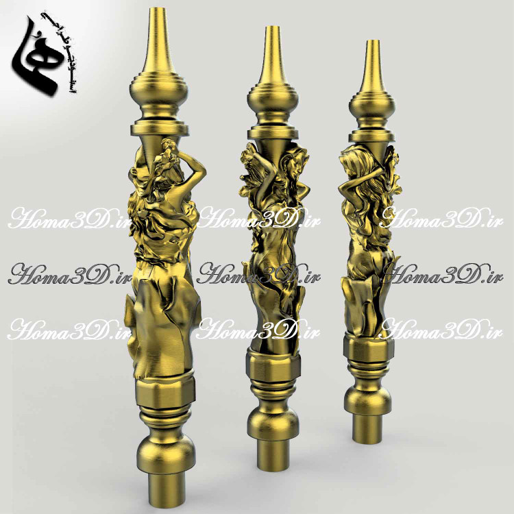 تنه قلیان چوبی با طراحی رخ و مجسمه , تنه قلیان چوبی طرح چهره,تنه قلیون مجسمهای cnc