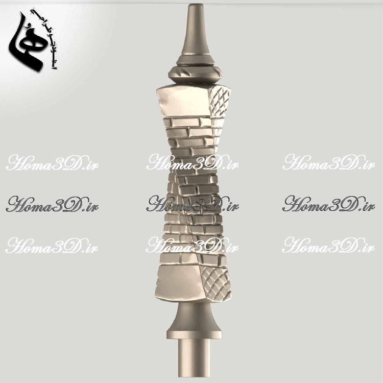 اسکن سهبعدی قلیون با طرح مهندسی و آجری,اسکن سهبعدی قلیون آجری,خرید فایل STL مهندسی