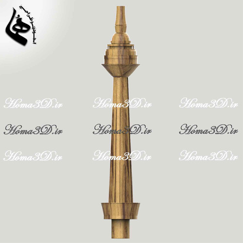 قلیون طرح برج میلاد طراحی3بعدی قلیون برج میلاد