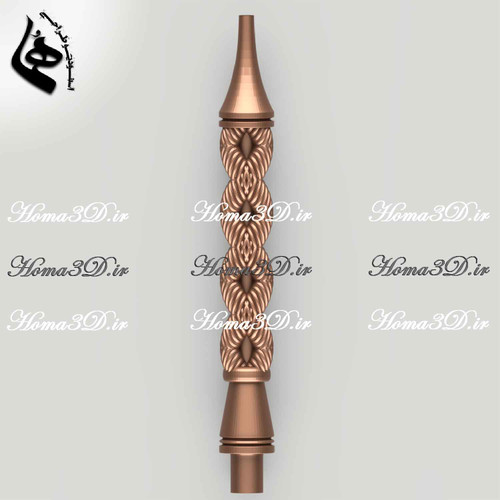 طراحی سهبعدی قلیون پارامتریک با فرم طنابهای ریزبافت,طراحی پارامتریک طنابی قلیان