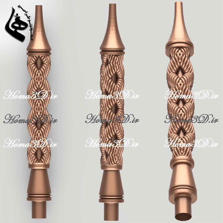 طراحی سهبعدی قلیون پارامتریک با فرم طنابهای ریزبافت,طراحی پارامتریک طنابی قلیان