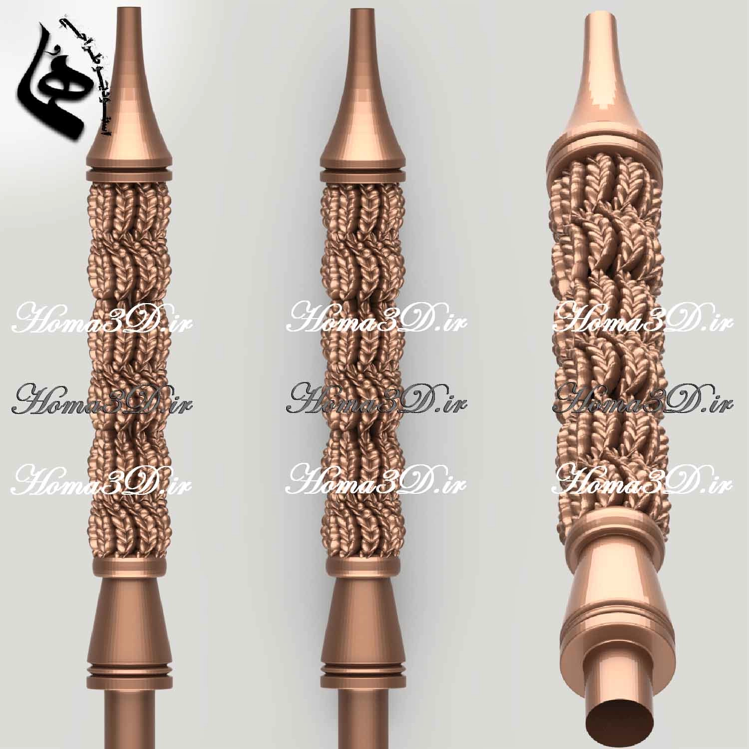 فروش فایل ۳D قلیون طنابی مخصوص CNC چوب