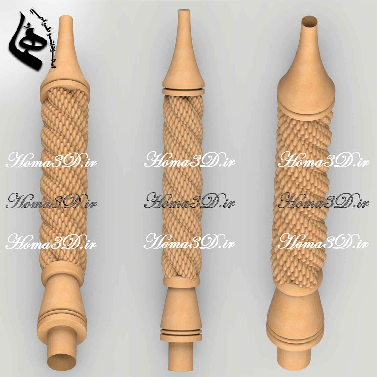 مدل قلیون برای CNC – دانلود طرح سهبعدی و اسکن دقیق قلیان
