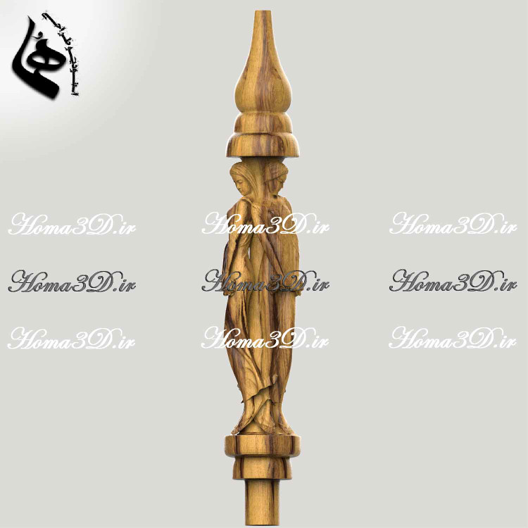 قلیون مجسمه زن همراه با شاخه گل – طراحی خاص و آماده تولید با CNC