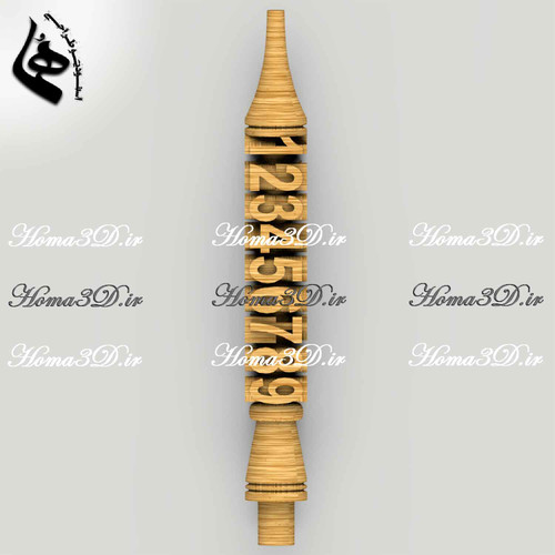 مدل سهبعدی قلیون با طراحی عددی و مکعبی – طرح مهندسیشده برای CNC