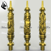 قلیون با طرح رخ زن – طراحی هنری و لاکچری برای تولید با CNC,قلیون چهره زن خاص