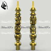 مدل قلیون با طراحی سهبعدی شیر – شکوه، قدرت، و هنر در یک محصول