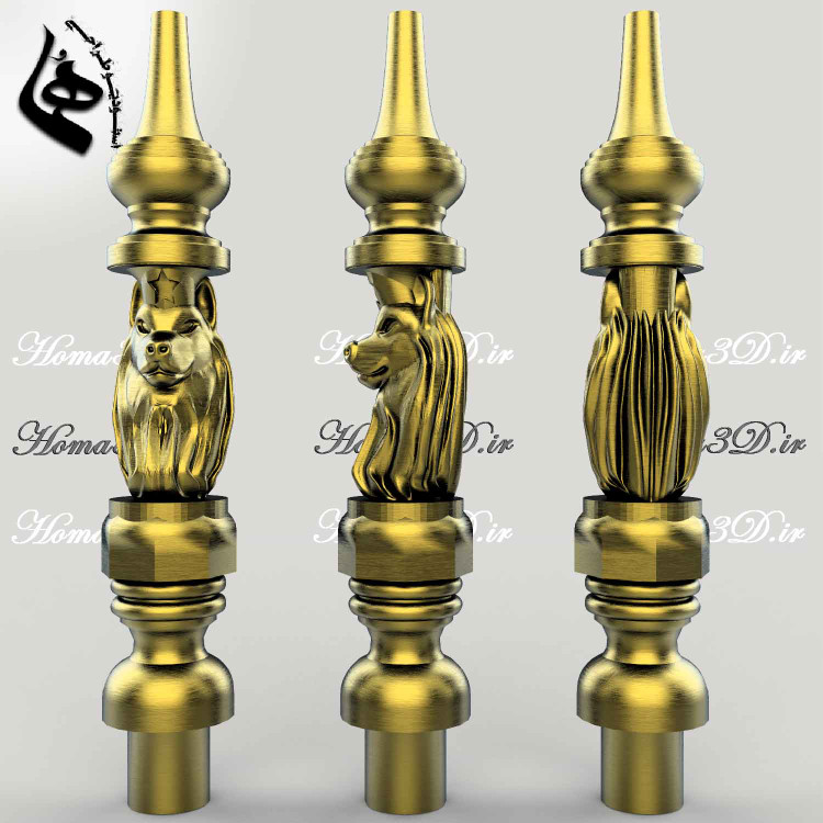 دانلود فایل قلیون 3D STL – مناسب برای CNC چوب، رزین و پرینت سهبعدی