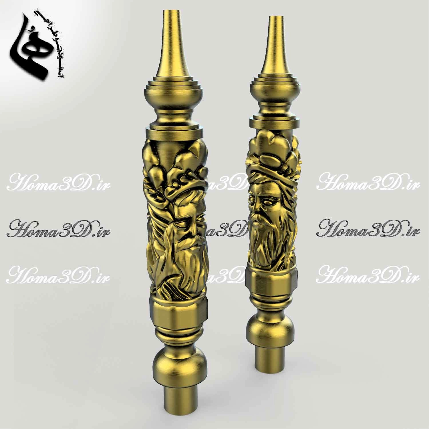 طراحی3بعدی قلیون,خرید مدل قلیان سهبعدی طرح درویش