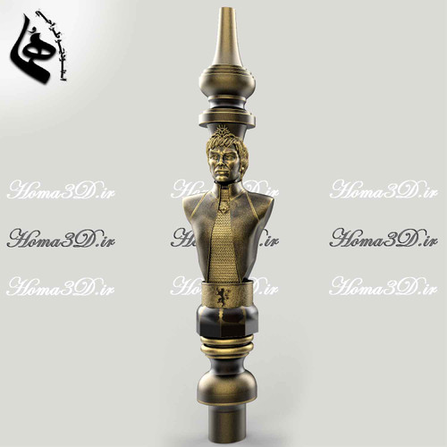 خرید مدل سهبعدی قلیون با طراحی نیمتنه شخصیتهای معروف,طراحی3بعدی قلیون