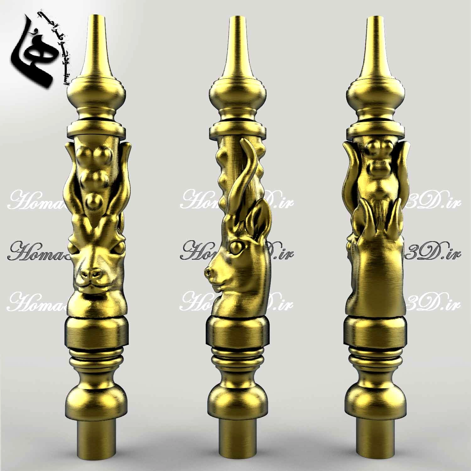 نحوه ساخت قلیون چوبی,طراحی3بعدی قلیون