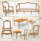 قالب مبلمانهای ابزاری کویین فرانسوی و کاناپه یونانی کمچوب