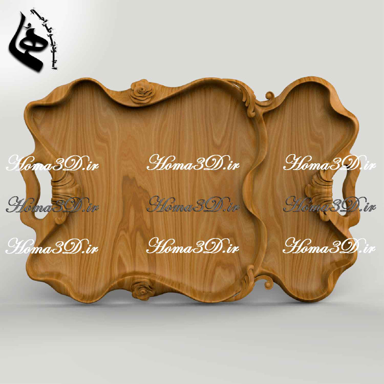 طراحی و تولید سینی چوبی منبتی فرمدار مهندسی با CNC چوب – هنر دقیق با تکنولوژی پیشرفته