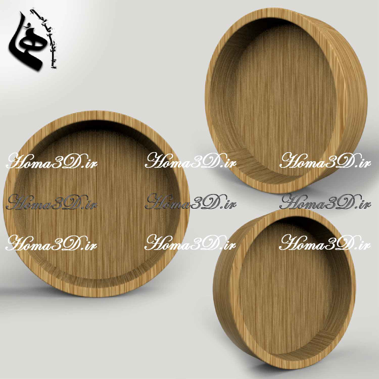 کاسه چوبی با دیواره بلند | طراحی سهبعدی خاص برای پذیرایی لوکس در منزل، کافه و رستوران