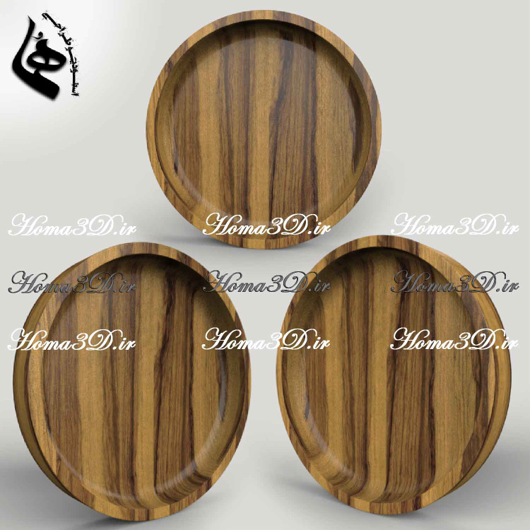 کاسه چوبی کلاسیک با دیواره کوتاه | طراحی سهبعدی تا تولید دقیق با CNC