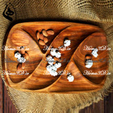 آجیلخوری بیضیشکل چوبی | طراحی مهندسی، انحنای هنرمندانه، اجرا با CNC