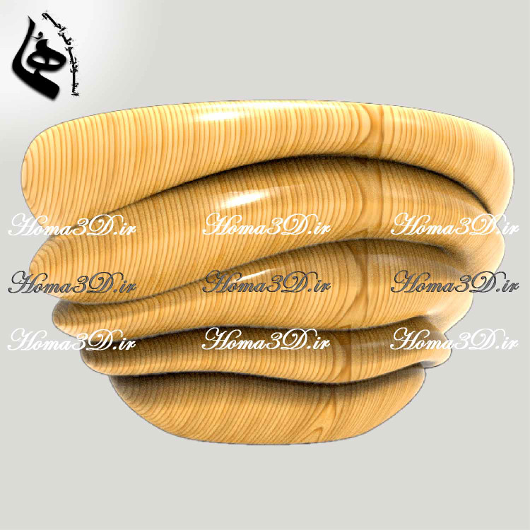 طراحی کاسه چوبی با فریم زیبا برای CNC | از ایده تا اجرا با فایل سهبعدی STL