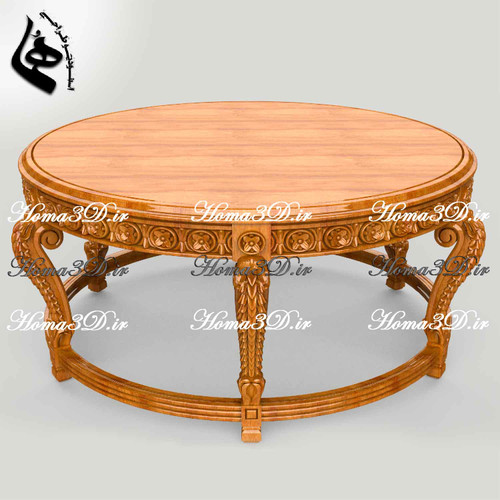طراحی3بعدی میز، تولید میز با چوب و CNC، شامل فایلهای STL و DXF، قابل دانلود سریع از سایت هما. مناسب نجاری حرفهای و پروژههای دکوراسیون