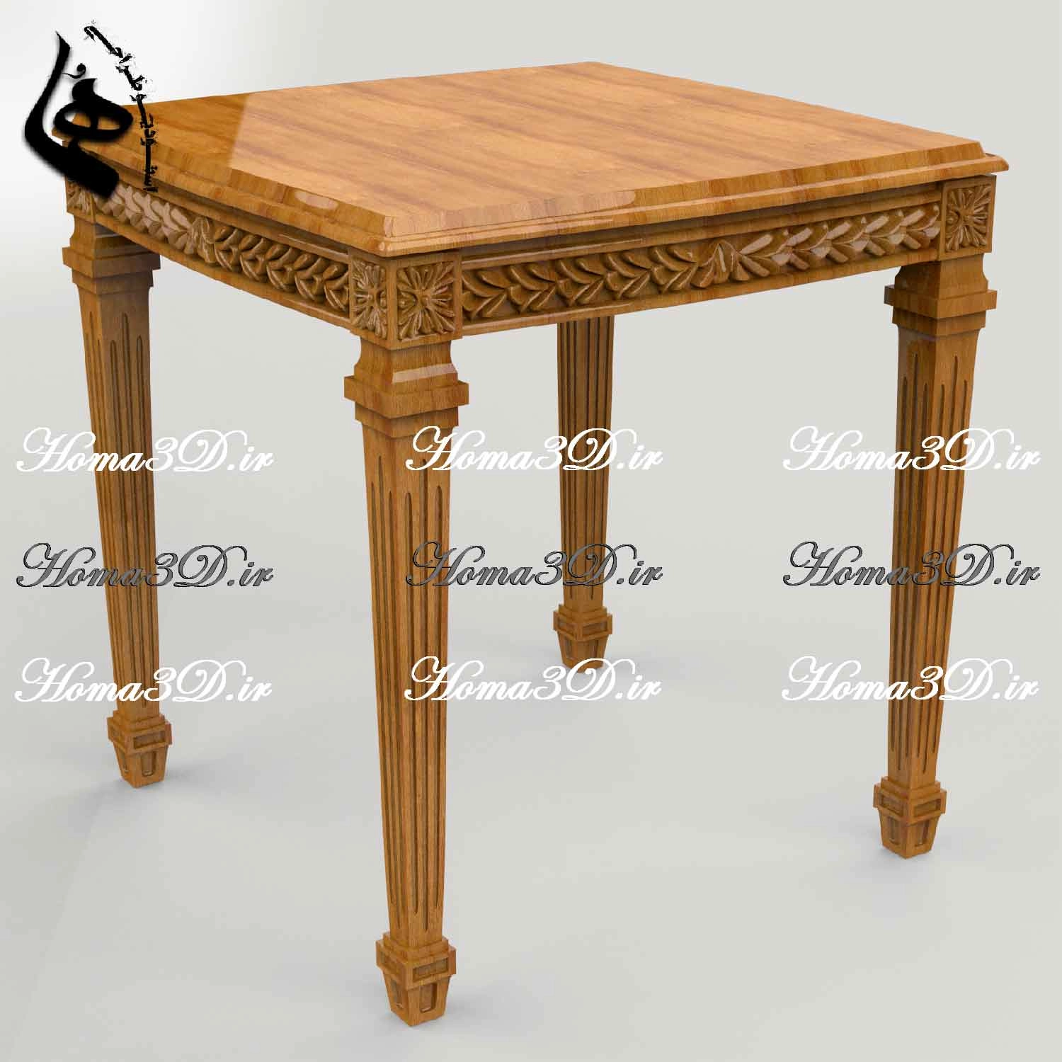 فایل سه‌بعدی میزعسلی مستطیلی منبت؛ طراحی مهندسی‌شده و قابل اجرا با CNC تخت و روتاری، مناسب نجاران حرفه‌ای. ساخت ایتالیا با فرمت STL و قالب برش.