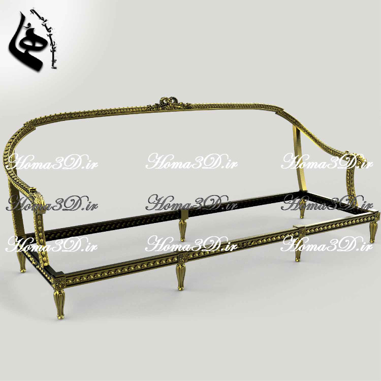 کاناپه پاپیونی لگنی؛ قالب اصلی طراحی سهبعدی برای تولید نجاری حرفهای