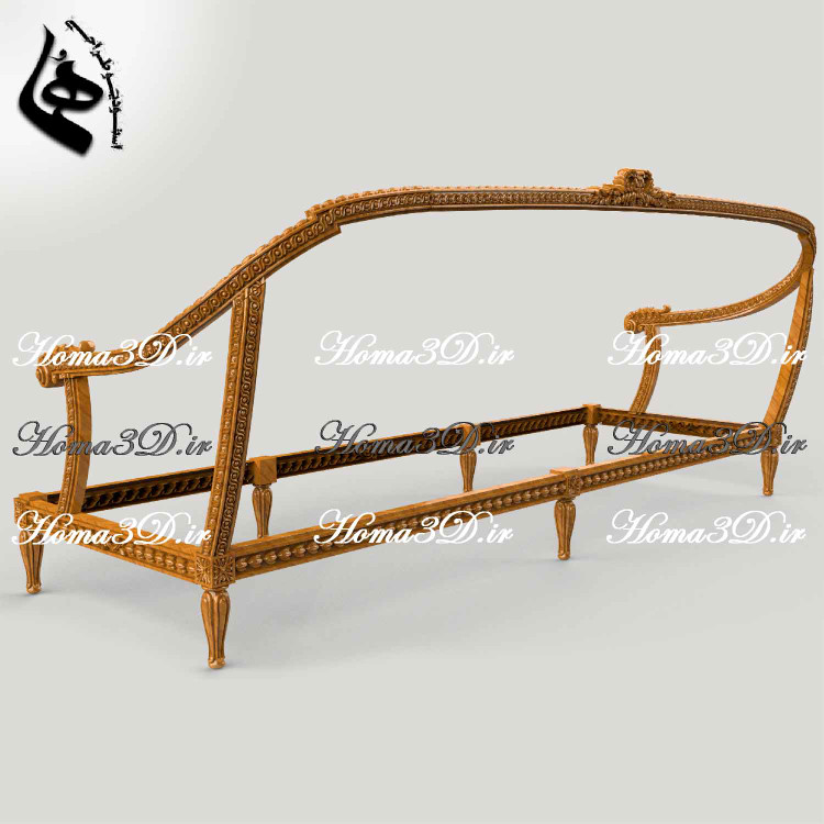 کاناپه پاپیونی لگنی؛ قالب اصلی طراحی سهبعدی برای تولید نجاری حرفهای