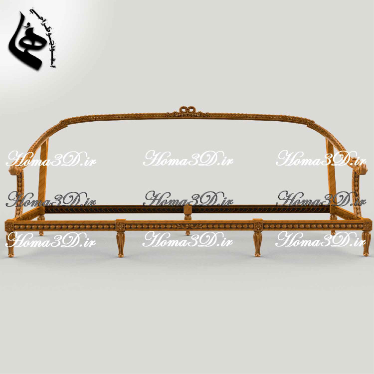 کاناپه پاپیونی لگنی؛ قالب اصلی طراحی سهبعدی برای تولید نجاری حرفهای