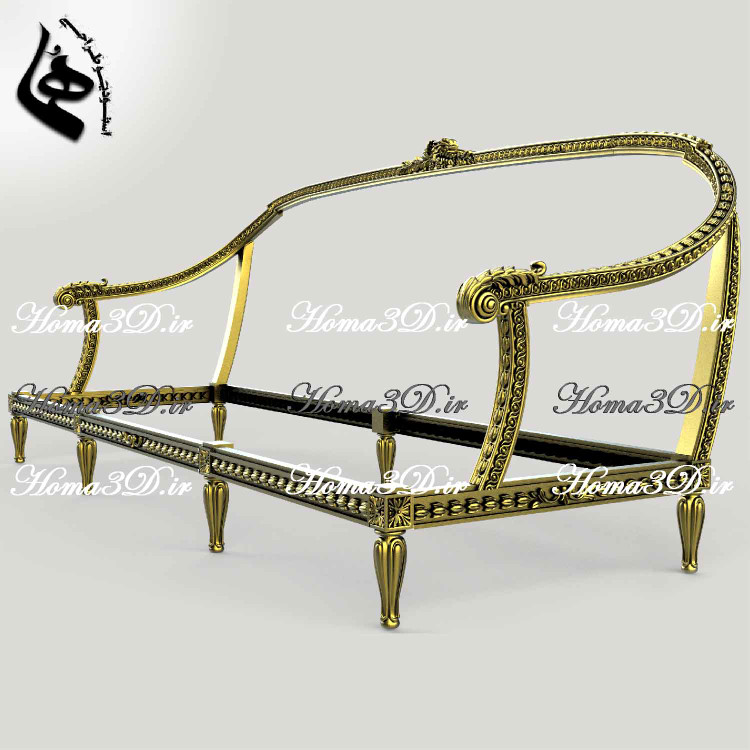 کاناپه پاپیونی لگنی؛ قالب اصلی طراحی سهبعدی برای تولید نجاری حرفهای