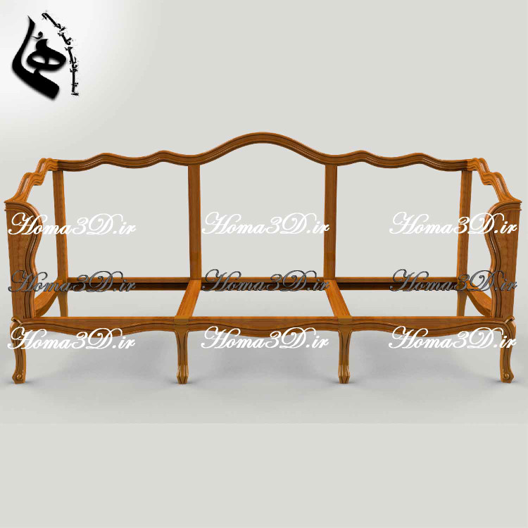 طراحی سهبعدی کاناپه مبل و صندلی ابزاری فرانسوی بدون منبت، مناسب CNC، با خروجی STL، قالب برش DXF, EPS، محصول برند هما، دانلود فوری و اجرای دقیق.