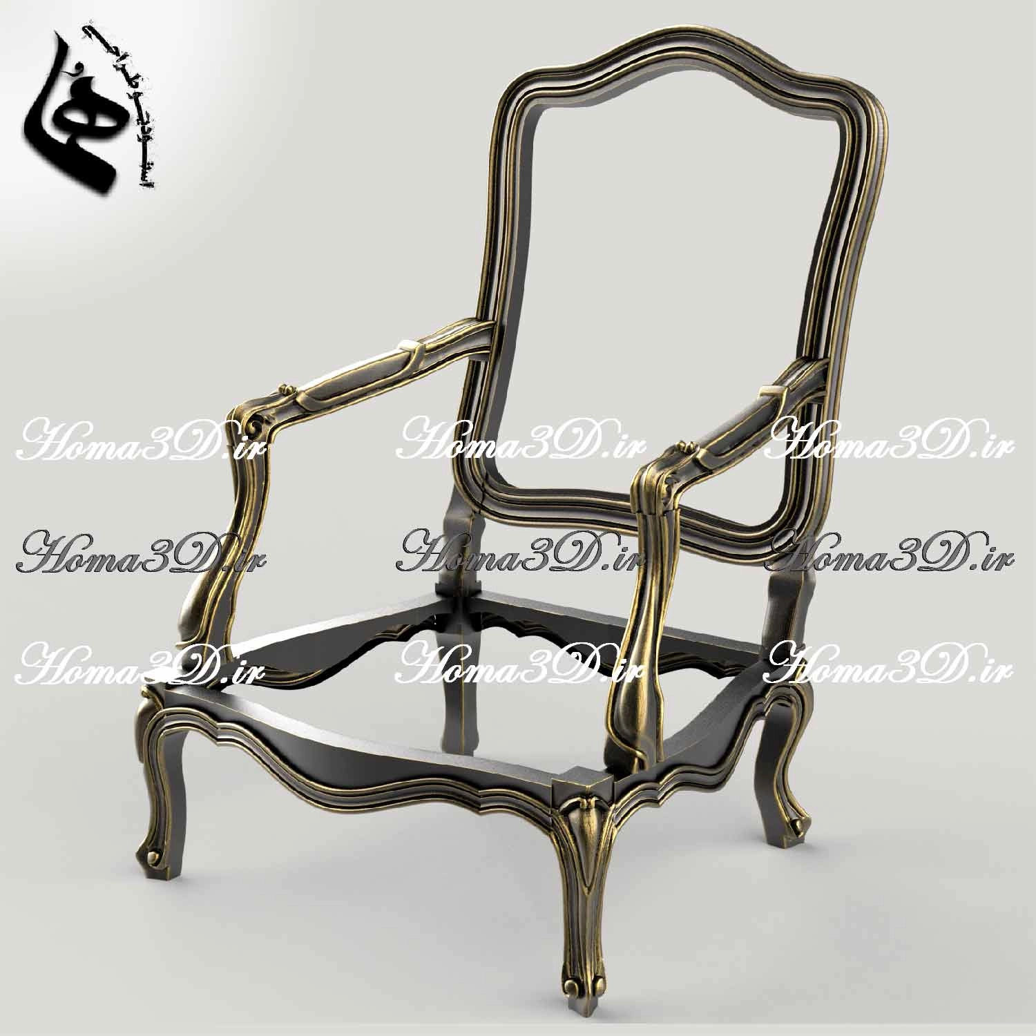 مبل ابزاری فرانسوی بدون منبت با طراحی ۳بعدی قابل اجرا روی CNC، شامل فایل‌های STL، قالب برش DXF, EPS و پارت‌کدینگ، برند هما، محصول فرانسه.
