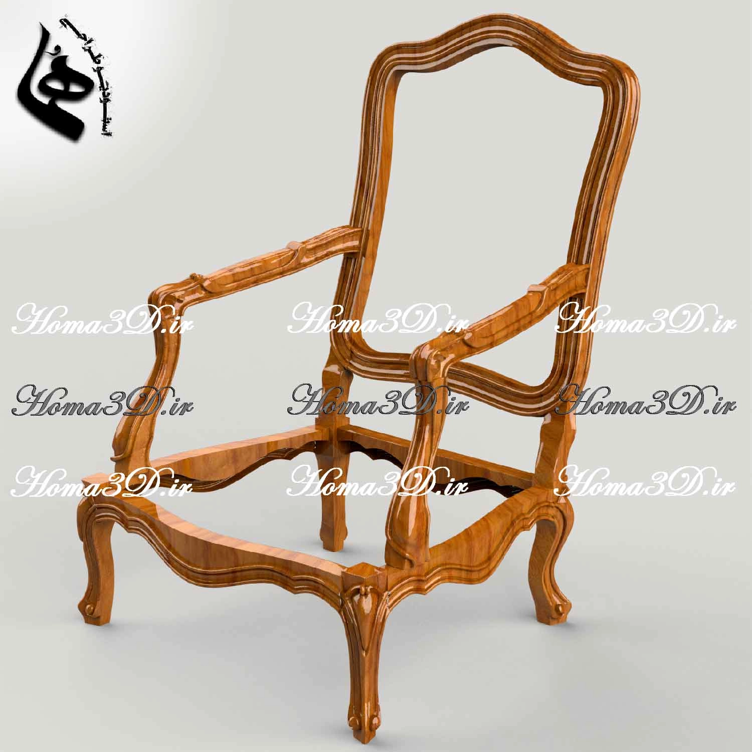 مبل ابزاری فرانسوی بدون منبت با طراحی ۳بعدی قابل اجرا روی CNC، شامل فایل‌های STL، قالب برش DXF, EPS و پارت‌کدینگ، برند هما، محصول فرانسه.