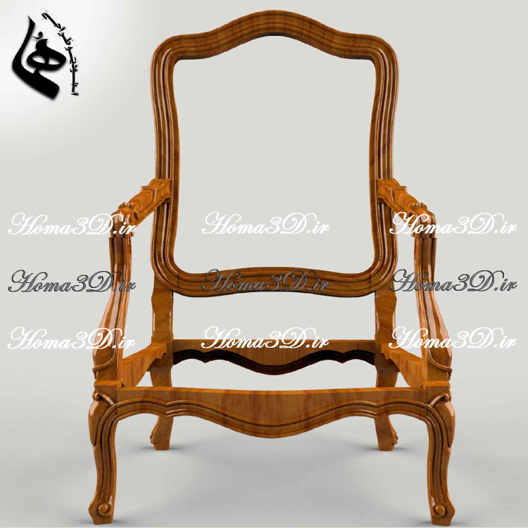 مبل ابزاری فرانسوی بدون منبت با طراحی ۳بعدی قابل اجرا روی CNC، شامل فایلهای STL، قالب برش DXF, EPS و پارتکدینگ، برند هما، محصول فرانسه.