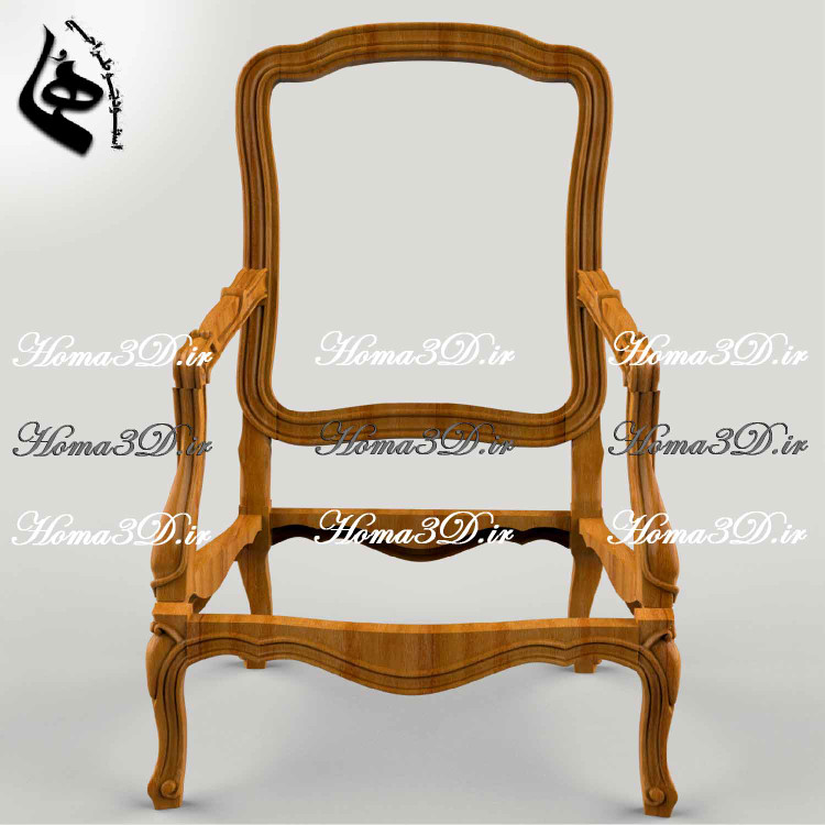 مبل ابزاری فرانسوی بدون منبت با طراحی ۳بعدی قابل اجرا روی CNC، شامل فایلهای STL، قالب برش DXF, EPS و پارتکدینگ، برند هما، محصول فرانسه.