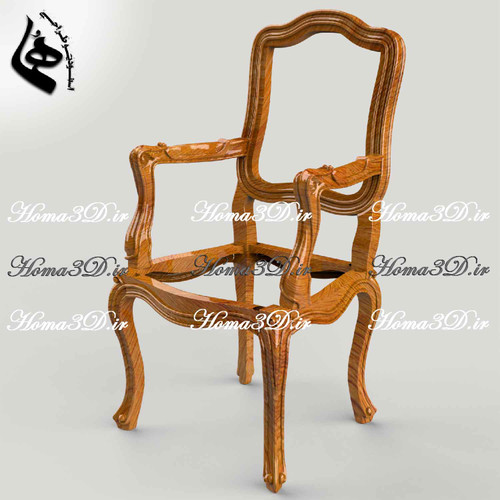 "فایل 3بعدی صندلی شاهنشین فرانسوی با فرمت STL، JPG، EPS/DXF برای تولید با CNC. طراحی مهندسیشده توسط استودیو طراحی هما، مناسب نجاران حرفهای و تولیدکنندگان مبلمان."