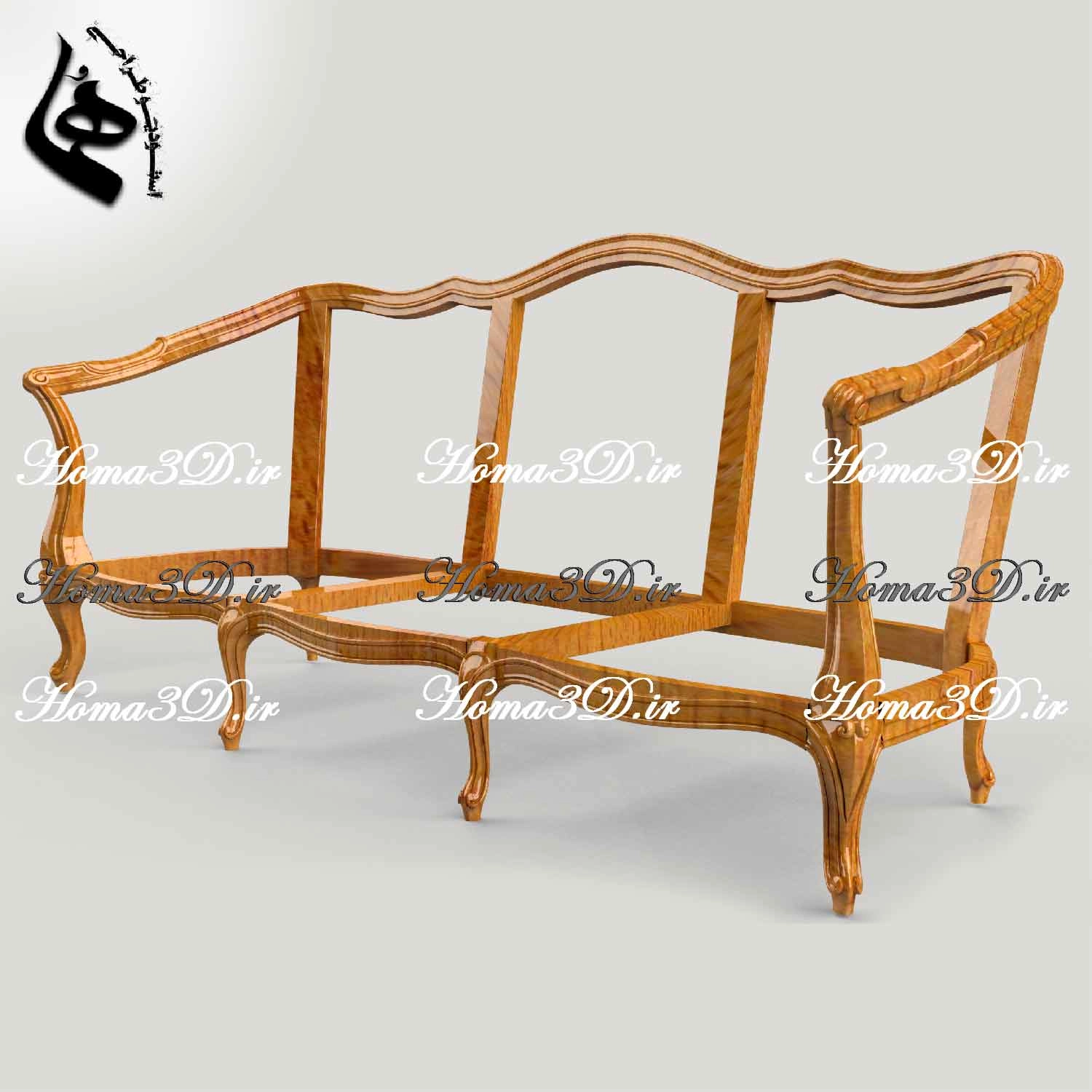 طراحی سه‌بعدی کاناپه یونانی ابزاری – شکوه کلاسیک برای تولید مدرن