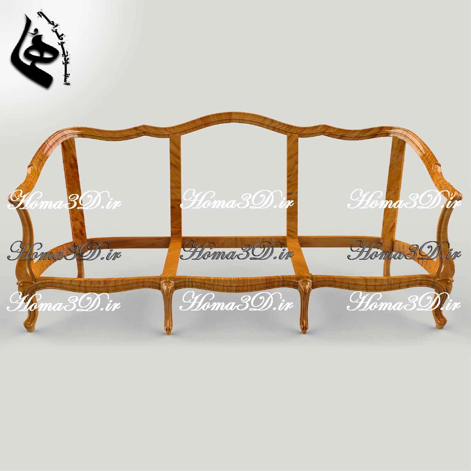 طراحی سه‌بعدی کاناپه یونانی ابزاری – شکوه کلاسیک برای تولید مدرن