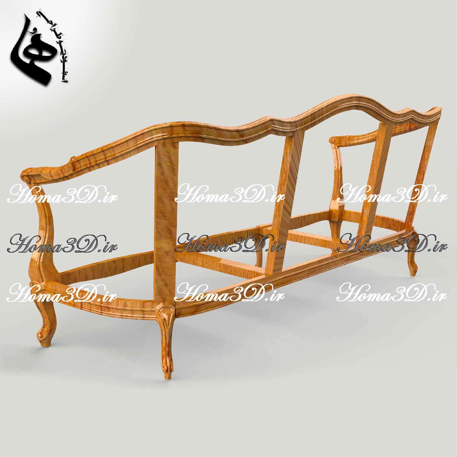 طراحی سه‌بعدی کاناپه یونانی ابزاری – شکوه کلاسیک برای تولید مدرن