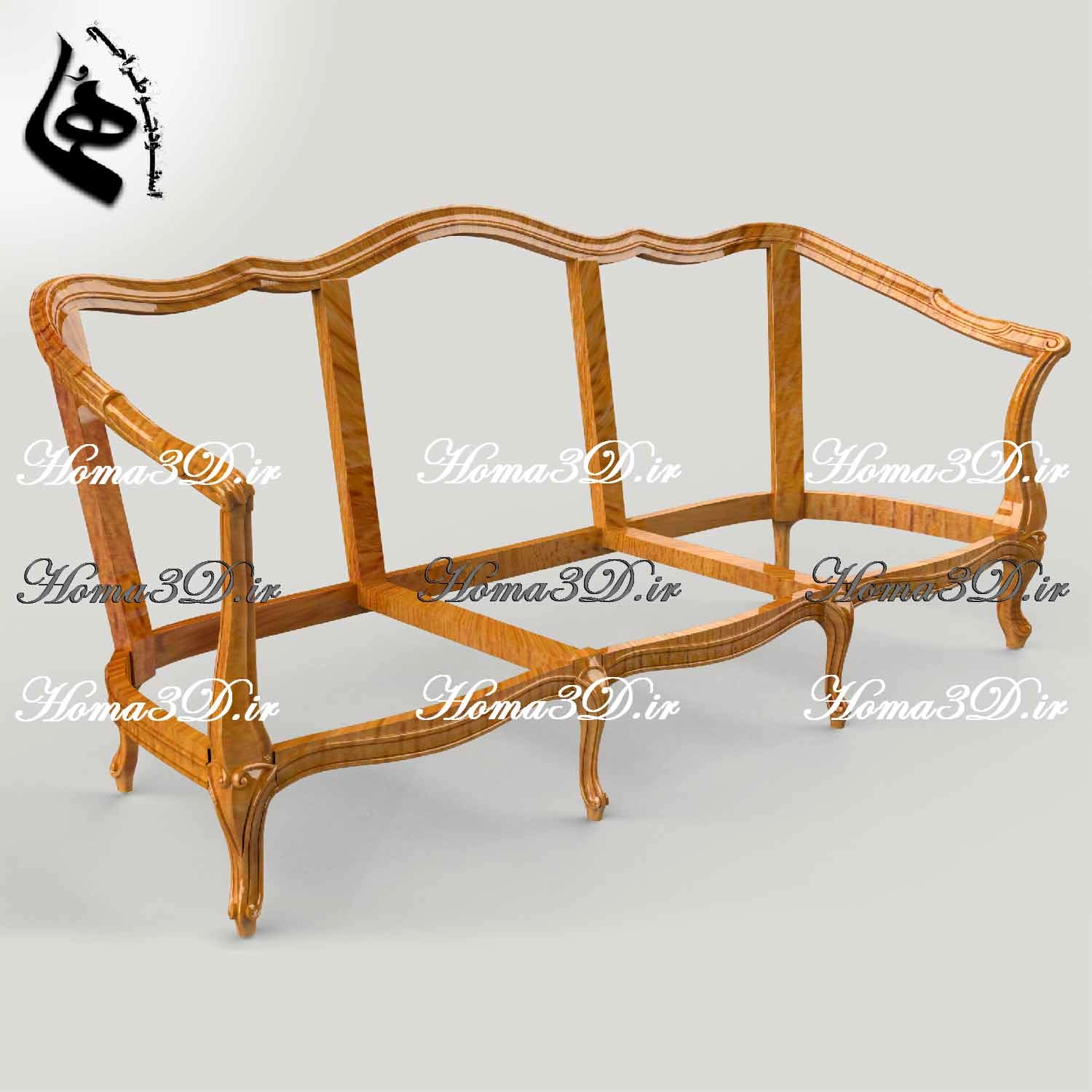 طراحی سه‌بعدی کاناپه یونانی ابزاری – شکوه کلاسیک برای تولید مدرن