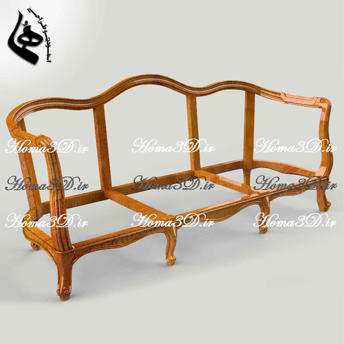 کاناپه ابزاری طراحی3بعدی مبل ابزاری کلاسیک فرانسوی مدل کویین استیل