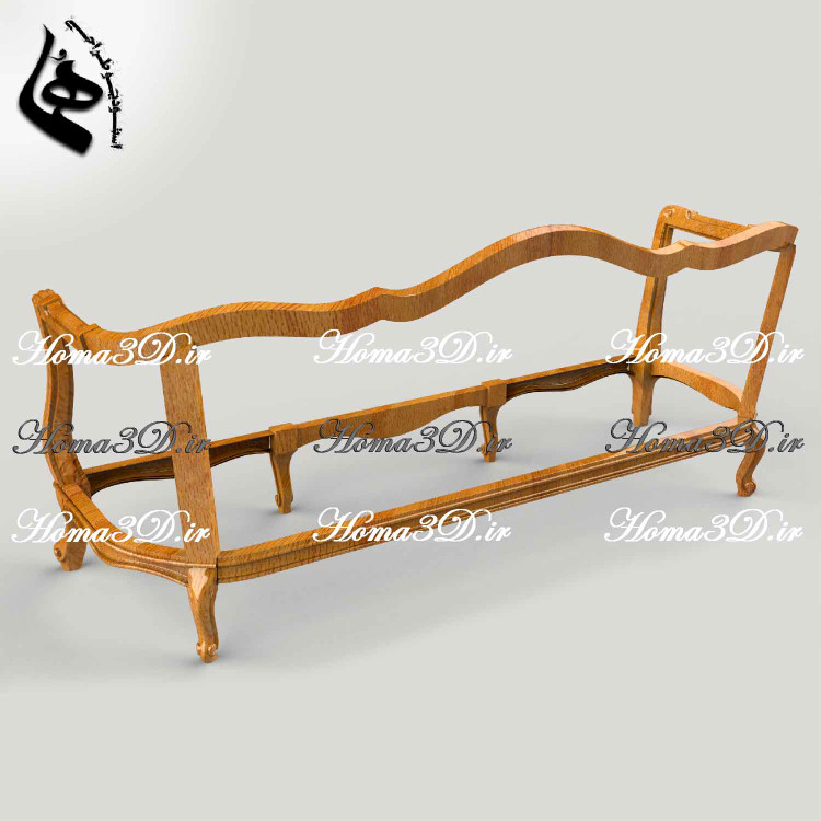 کاناپه ابزاری طراحی3بعدی مبل ابزاری کلاسیک فرانسوی مدل کویین استیل