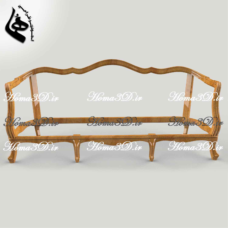 کاناپه ابزاری طراحی3بعدی مبل ابزاری کلاسیک فرانسوی مدل کویین استیل