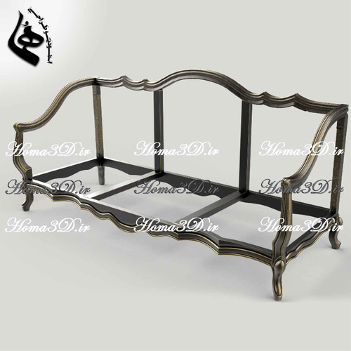 کاناپه ابزاری آبشاری بدون منبت – سبک فرانسوی، ساده اما مجلل