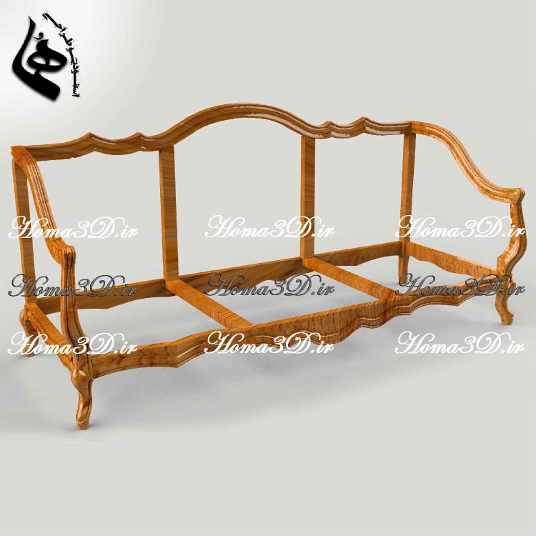 کاناپه ابزاری آبشاری بدون منبت – سبک فرانسوی، ساده اما مجلل