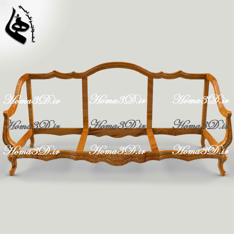 کاناپه ابزاری آبشاری بدون منبت – سبک فرانسوی، ساده اما مجلل