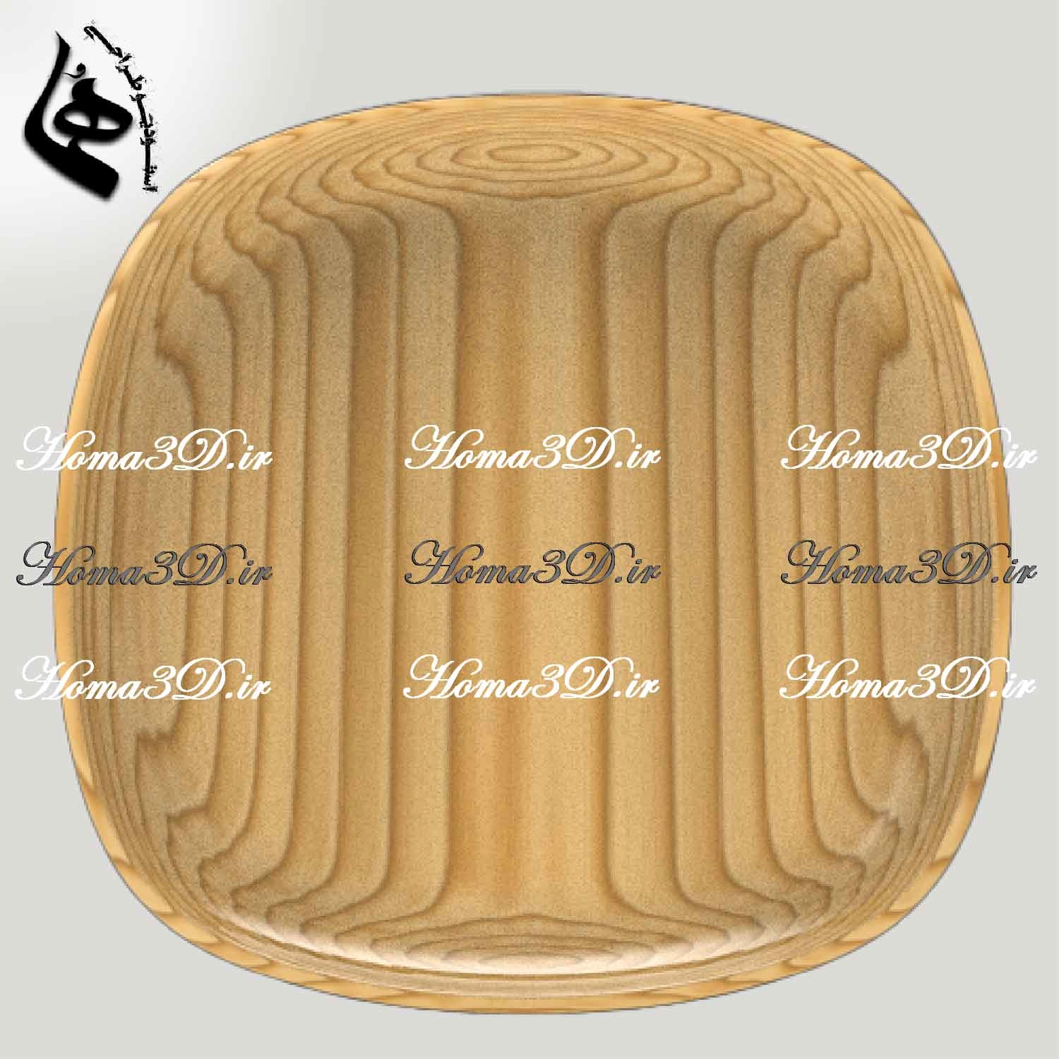 "فایل 3بعدی ظروف چوبی پلوخوری ، مناسب تولید با CNC. طراحی مهندسی‌شده توسط استودیو طراحی هما با ۱۲ سال تجربه."