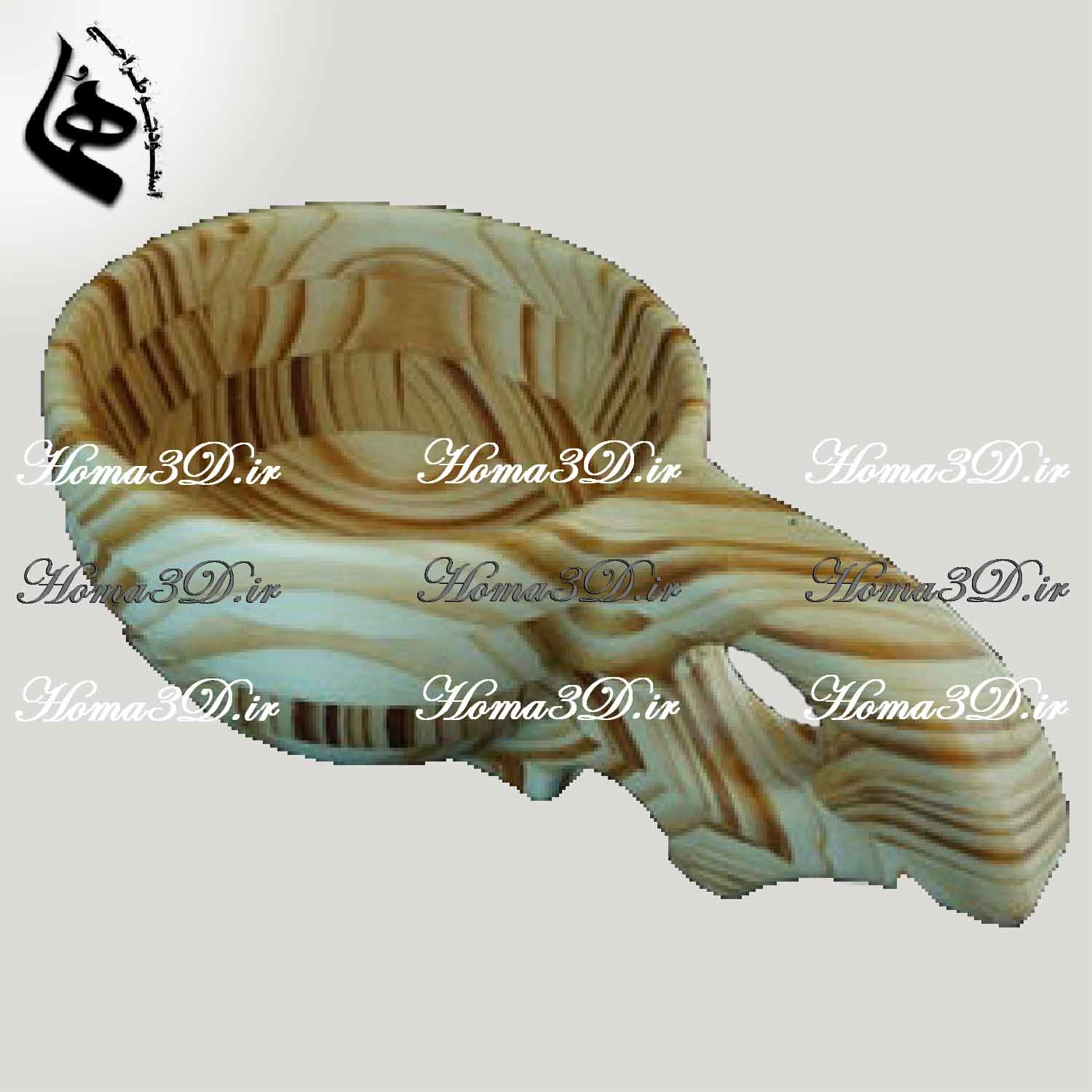 طراحی3بعدی کوکسا خاص طرح سی ان سی سه‌بعدی کوکسا چوبی خاص
