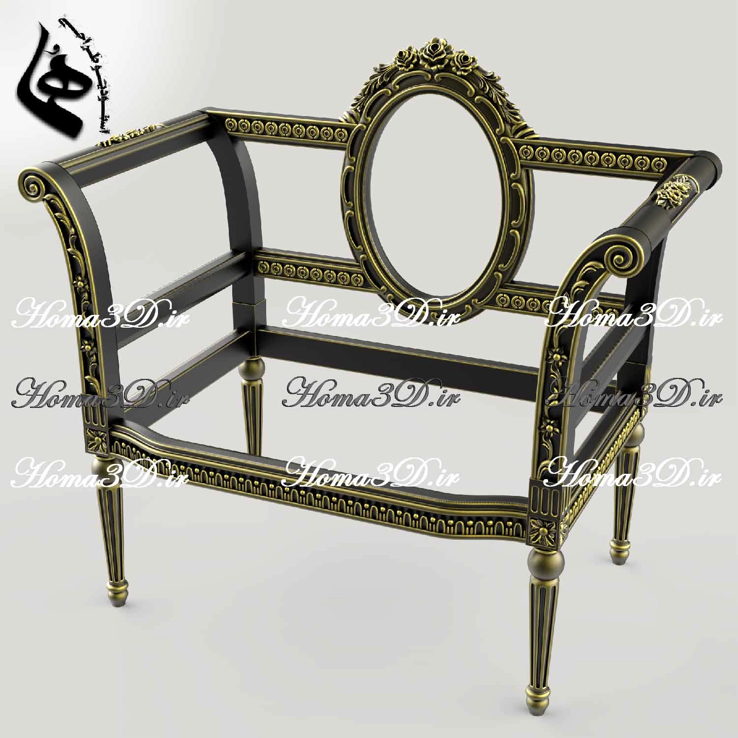 خرید مدل سه‌بعدی مبل منبتی خاص با فرمت STL و قالب‌های برش DXF و EPS برای اجرای دقیق با CNC چوب از استودیو طراحی هما با دانلود فوری.