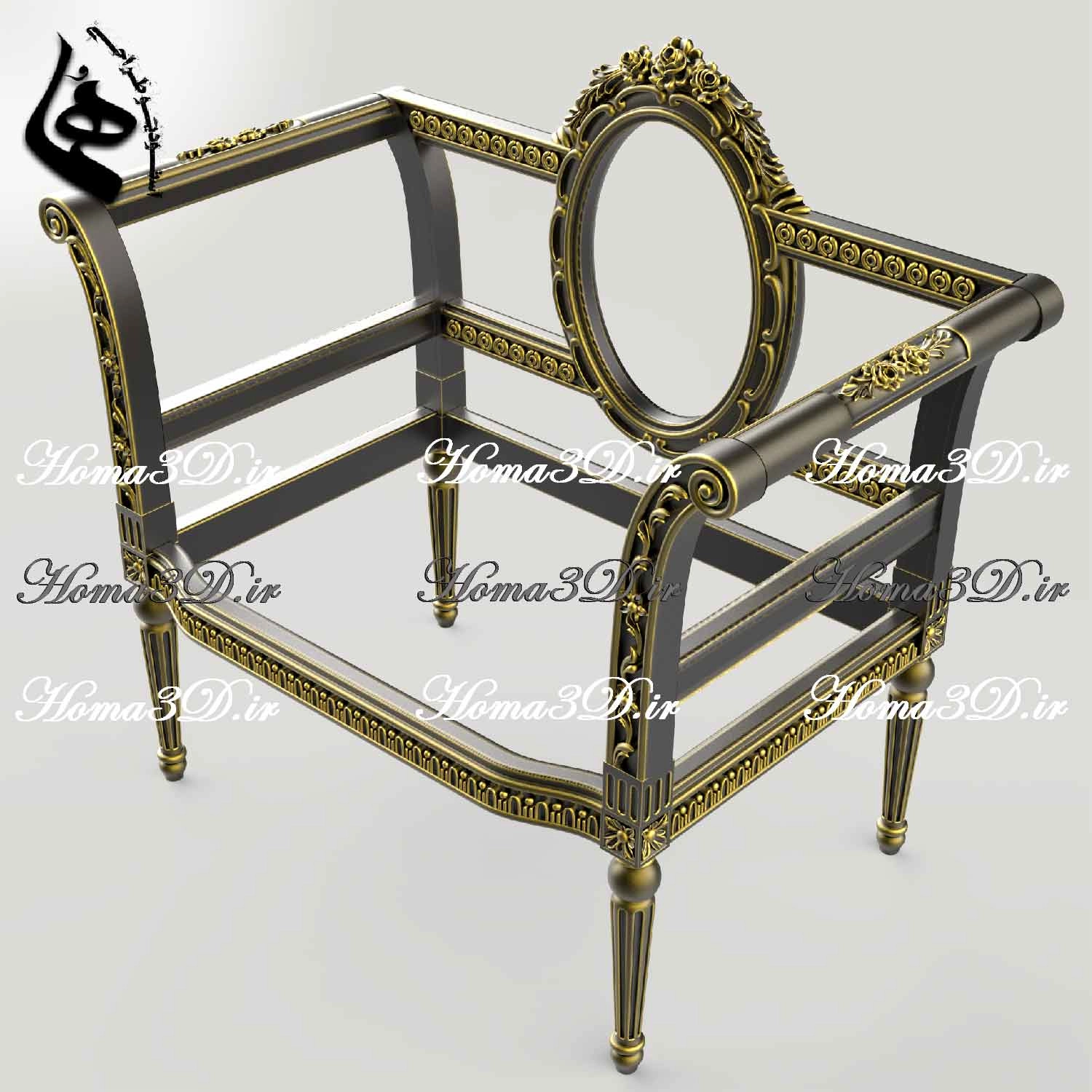 خرید مدل سه‌بعدی مبل منبتی خاص با فرمت STL و قالب‌های برش DXF و EPS برای اجرای دقیق با CNC چوب از استودیو طراحی هما با دانلود فوری.